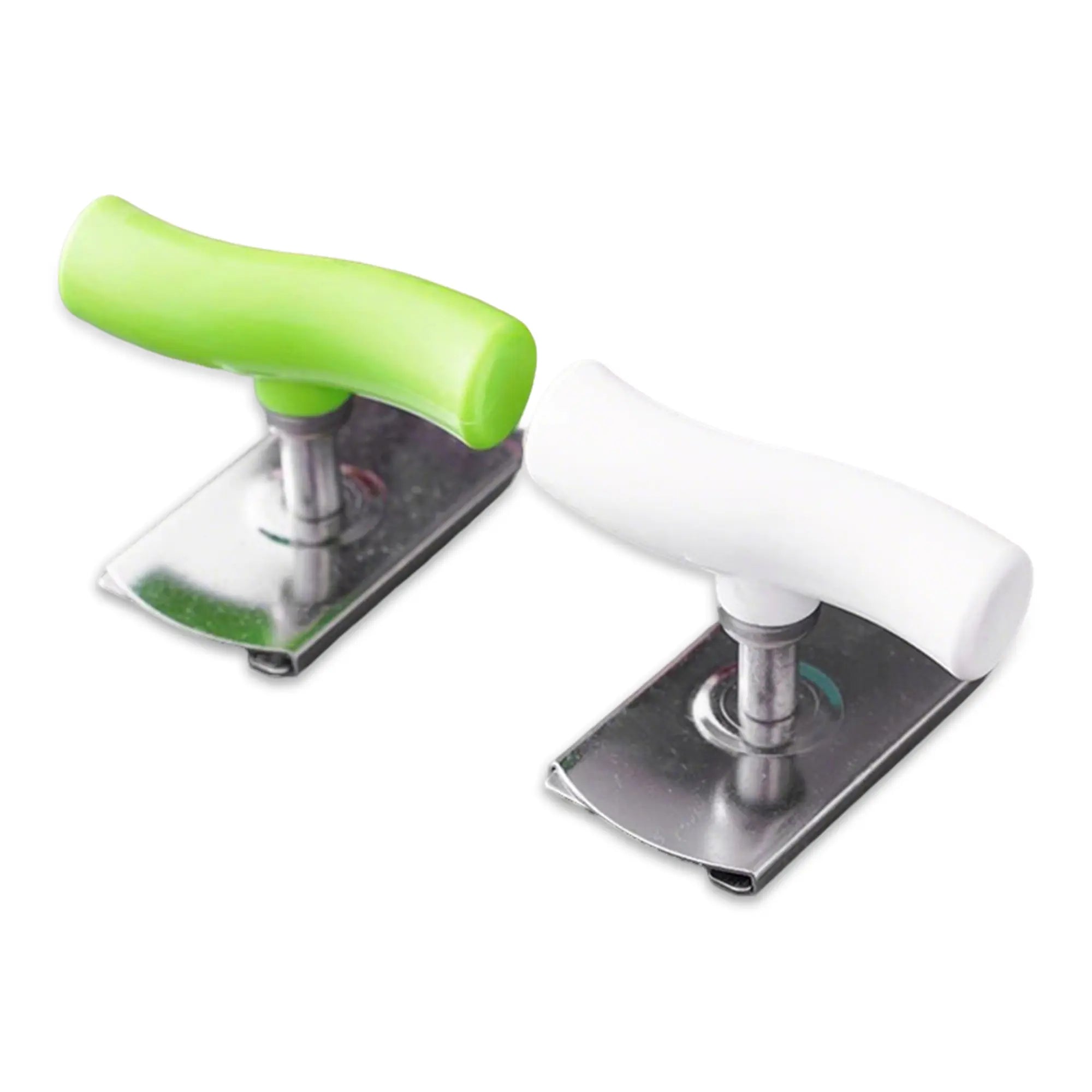 2 Counts Stainless Steel Jar Opener for Easy Opening, Jar Lid Opener for Weak Hand, Suitable for Small and Medium Cans, White & Green