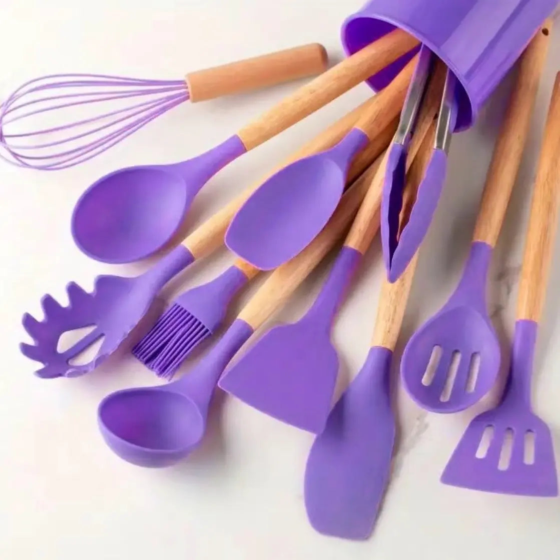 High Quality FDA Certified 12-Piece Silicone Kitchen Utensils Set - Easy to Clean-Good Quality