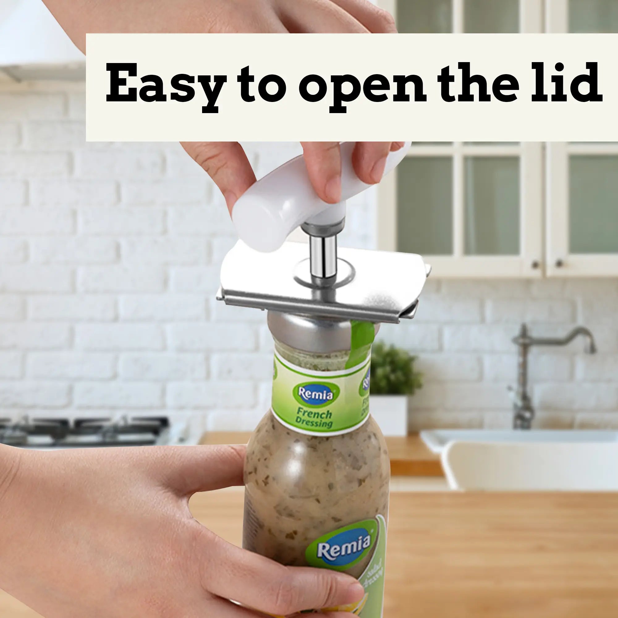 2 Counts Stainless Steel Jar Opener for Easy Opening, Jar Lid Opener for Weak Hand, Suitable for Small and Medium Cans, White & Green