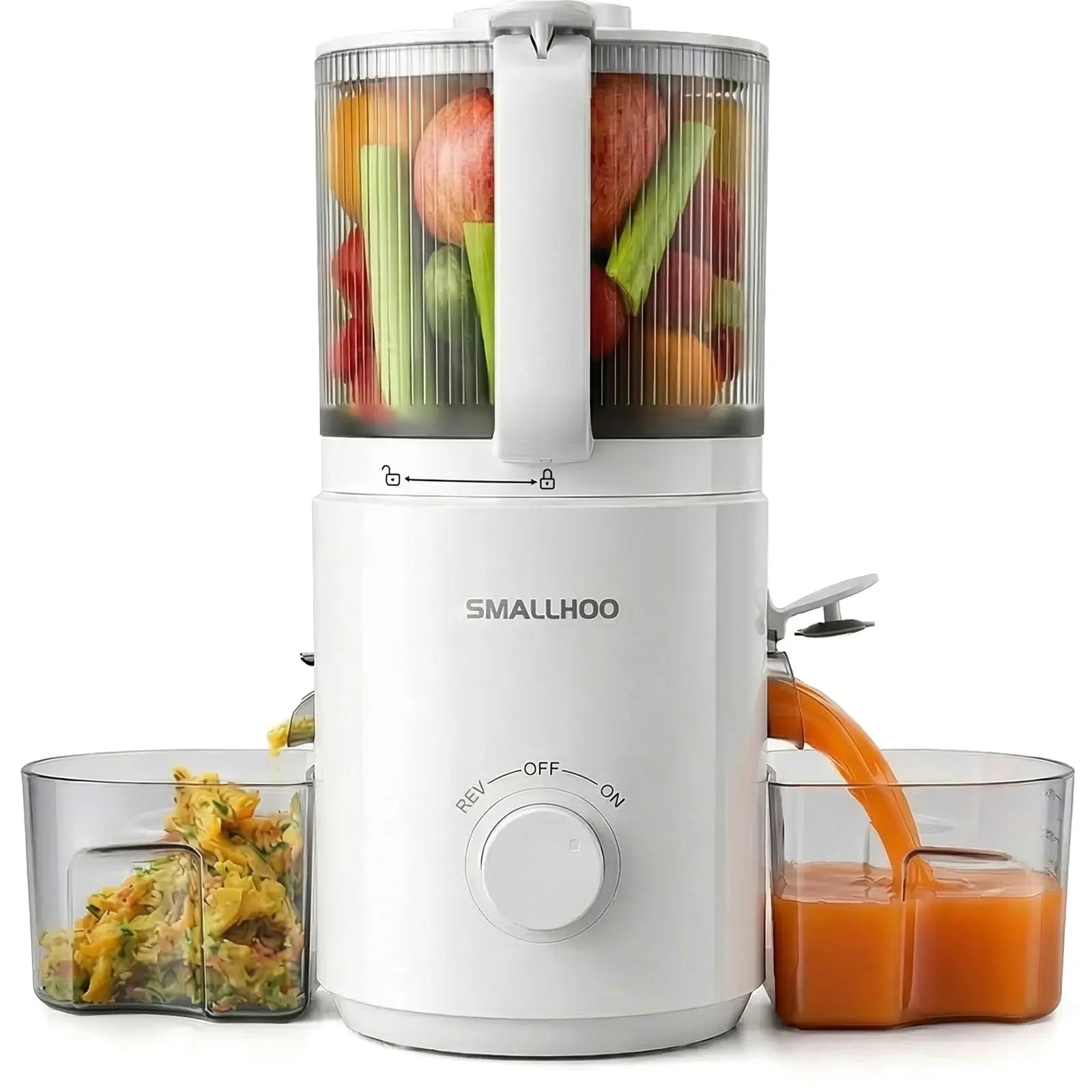 3-In-1 Masticating Juicer Machine, 7-Inch Wide Feed Chute Cold Press Juicer, Whole Fruit & Vegetable Juicing, Sorbet & Nut Milk Maker, Easy to Clean, 120Oz Large Capacity