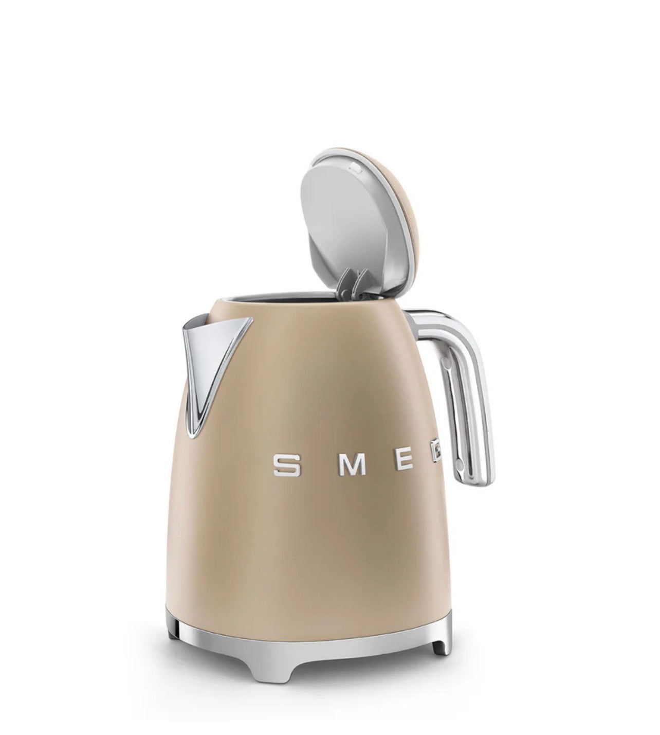 SMEG 50s Retro Style Electric Water Kettle with Automatic Shutoff Removable Base and Water Indicator KLF03CHMUS Matte Campagne