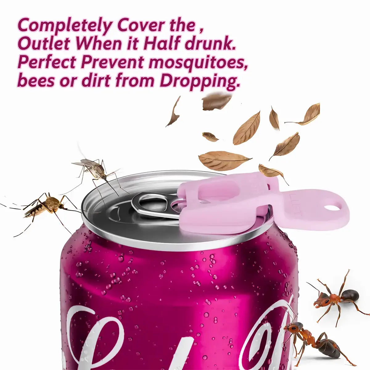 12 Pcs Complete Cover Easy Tab Opener New and Improved Beverage Barricade 2.0. Colorful Drink Can Protector Cap for Soda, Beer, Coke Shields from Bugs, Bees, Dust at the Party, BBQ, Beach