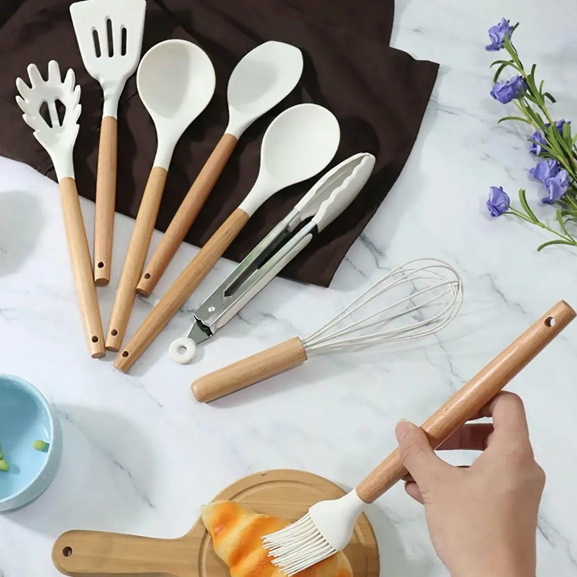 High Quality FDA Certified 12-Piece Silicone Kitchen Utensils Set - Easy to Clean-Good Quality