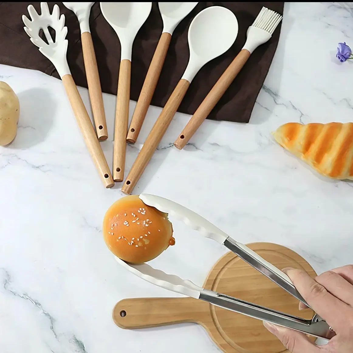 High Quality FDA Certified 12-Piece Silicone Kitchen Utensils Set - Easy to Clean-Good Quality