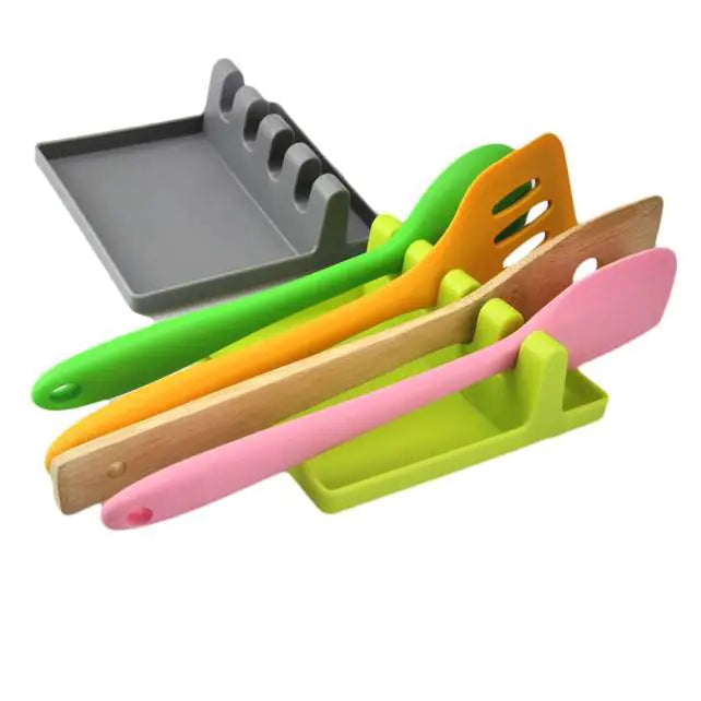 Silicone Spoon Rest and Mat for Kitchen Utensils