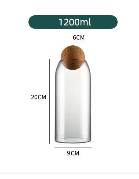 Ball Cork Glass Jar