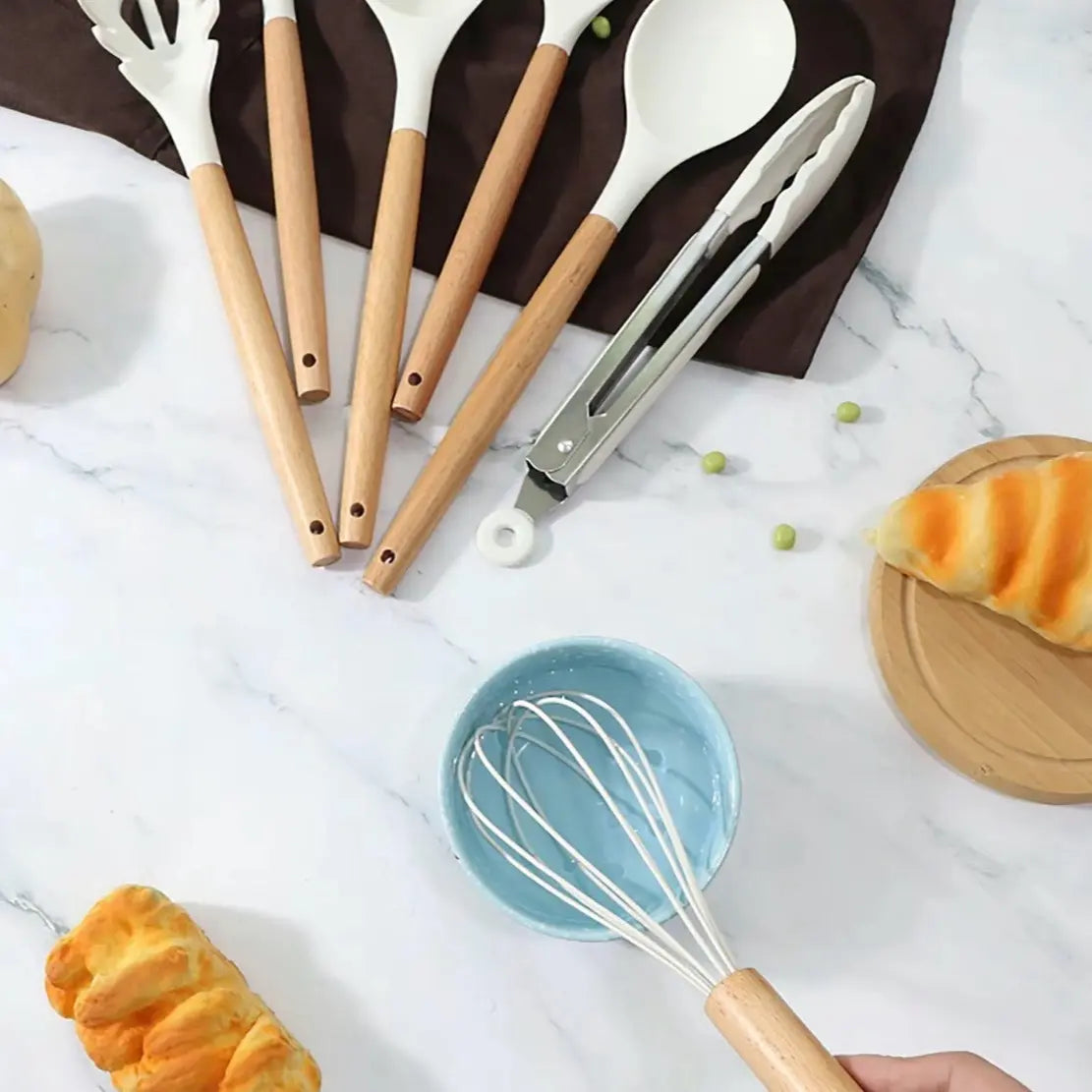 High Quality FDA Certified 12-Piece Silicone Kitchen Utensils Set - Easy to Clean-Good Quality
