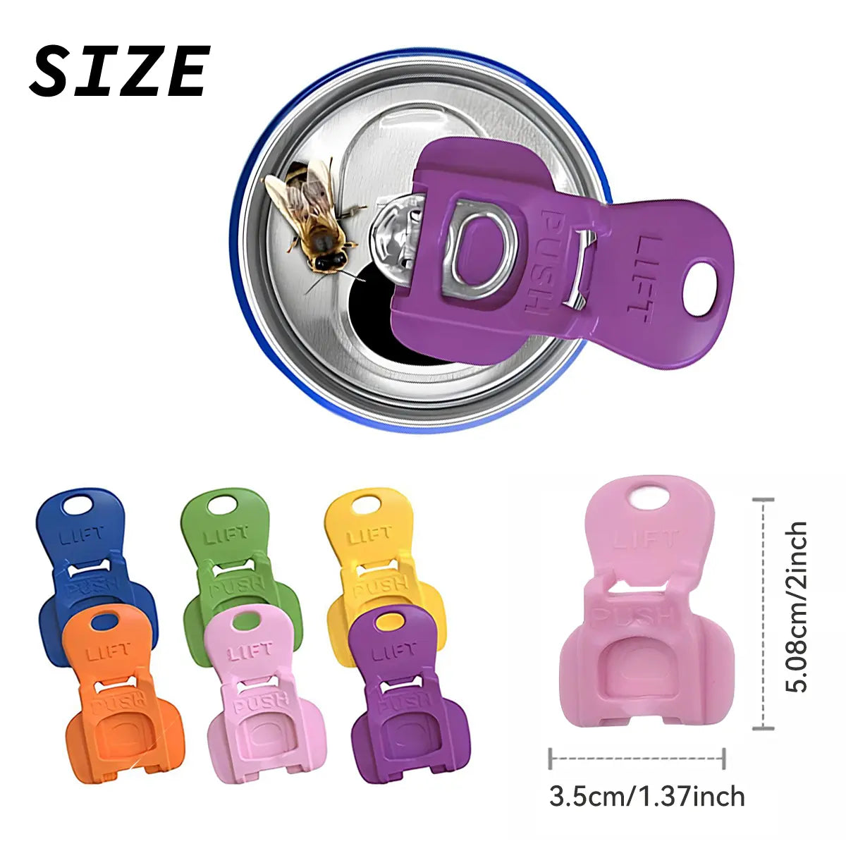 12 Pcs Complete Cover Easy Tab Opener New and Improved Beverage Barricade 2.0. Colorful Drink Can Protector Cap for Soda, Beer, Coke Shields from Bugs, Bees, Dust at the Party, BBQ, Beach