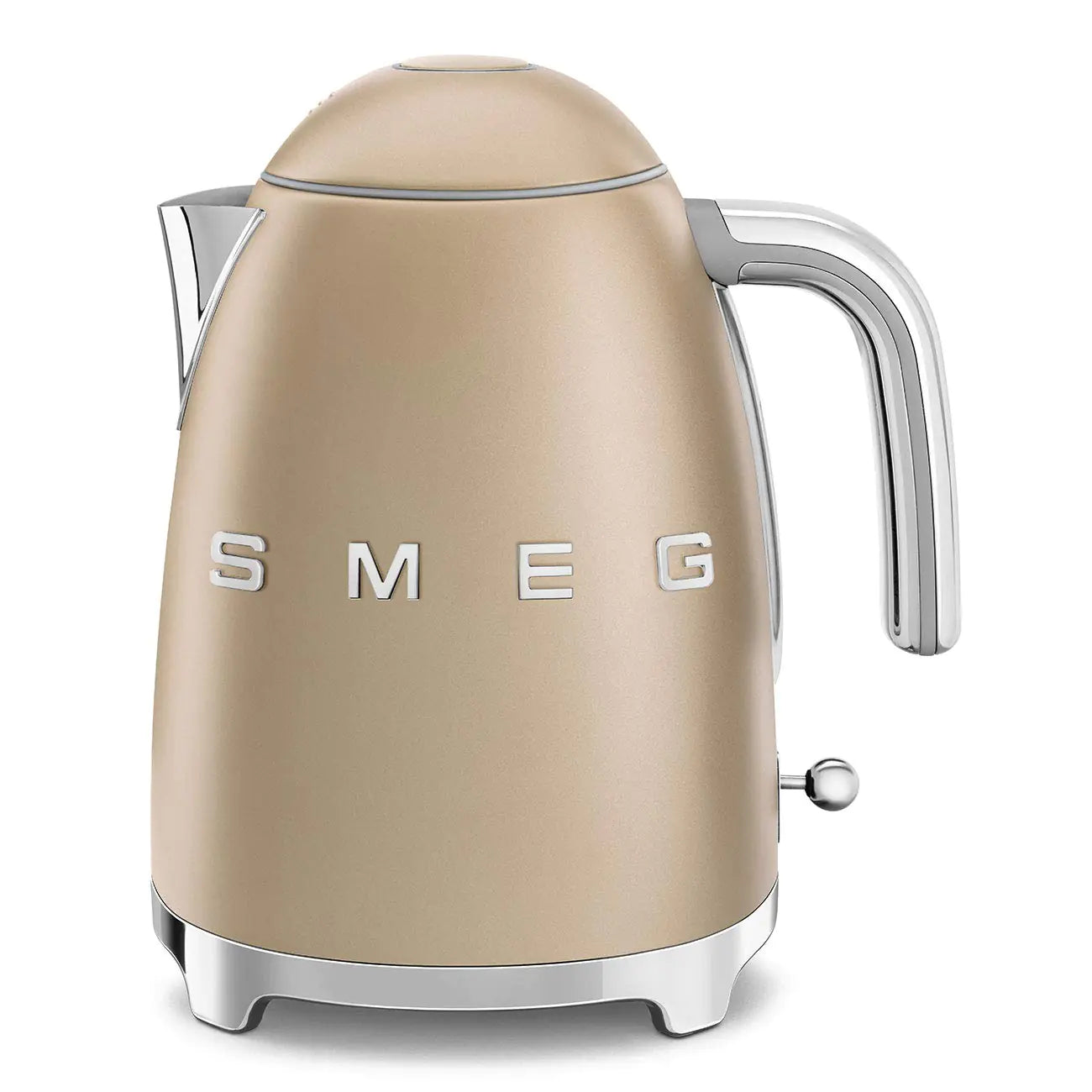 SMEG 50s Retro Style Electric Water Kettle with Automatic Shutoff Removable Base and Water Indicator KLF03CHMUS Matte Campagne